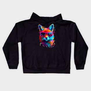 Fox in sunglasses Kids Hoodie